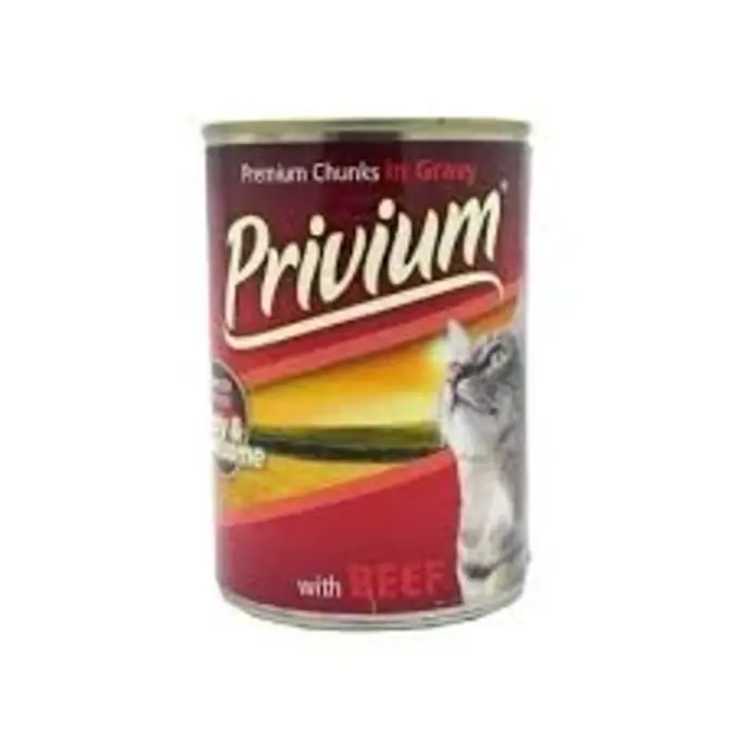 Privium Chunks In Gravy With Beef 410g